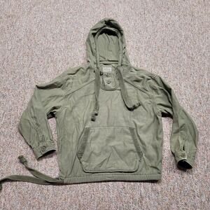 American Eagle Outfitters Utility Hoodie Medium Army Green Military Drawstring